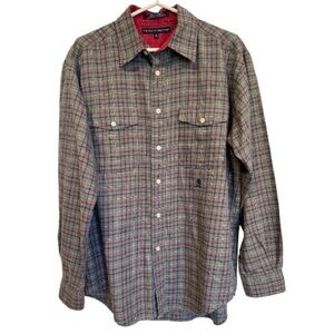 Tommy Hilfiger Plaid Button-Up Long Sleeve Shirt Medium